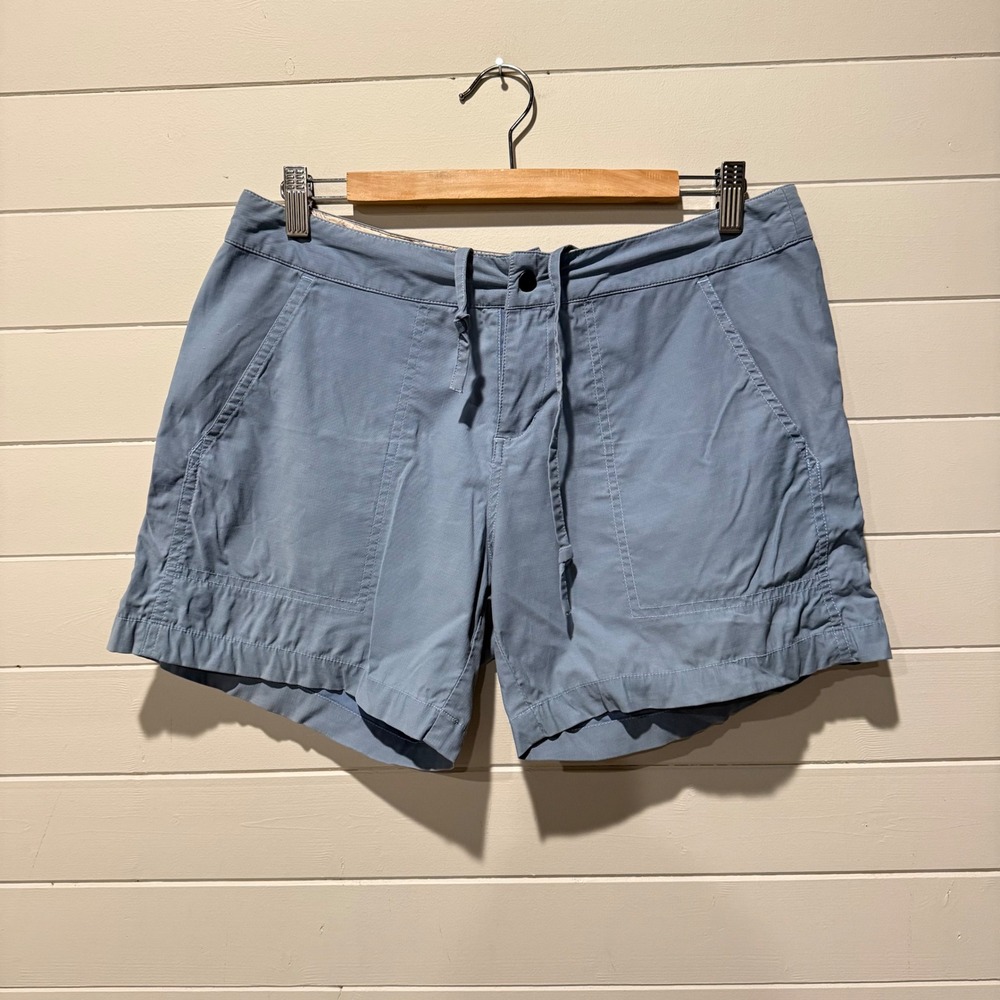 KUHL Dry Stretch Shorts Womens Medium Blue Hiking Trail Outdoor Drawstring